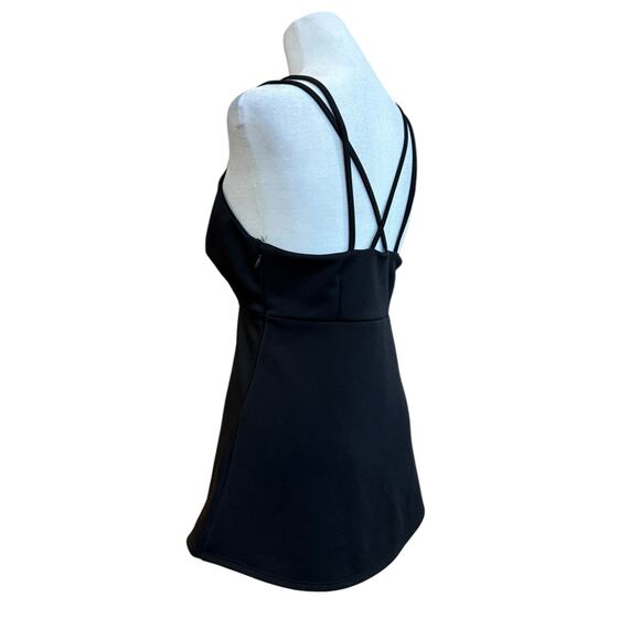 Express Babydoll Top Women Small Black Straps Fairy Grunge Y2K Flowy Stretch New - Picture 3 of 8